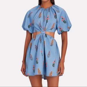 Agua by Agua Bendita Laurel Floral Cut-Out Mini Dress